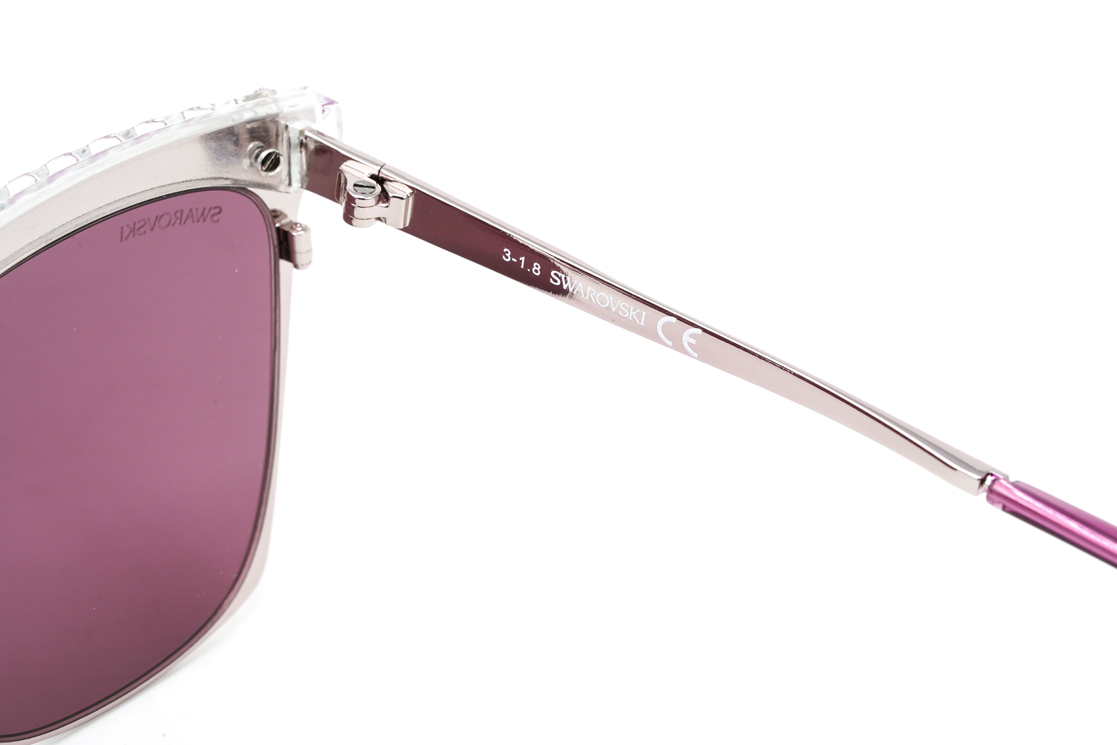 Swarovski Women's Sunglasses Square Browline Pink