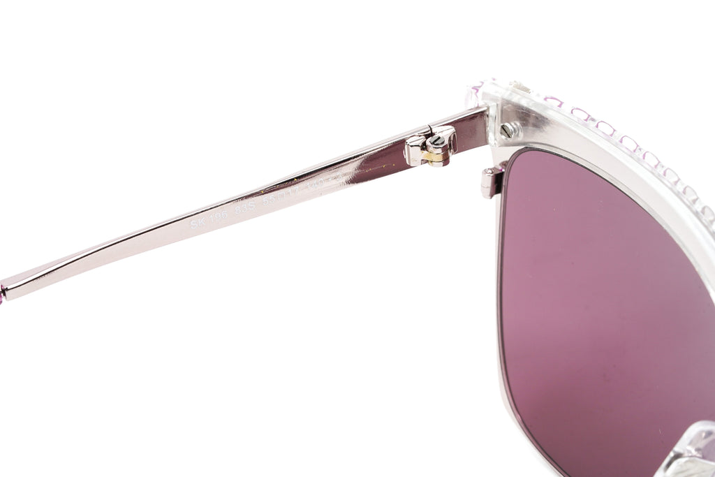 Swarovski Women's Sunglasses Square Browline Pink
