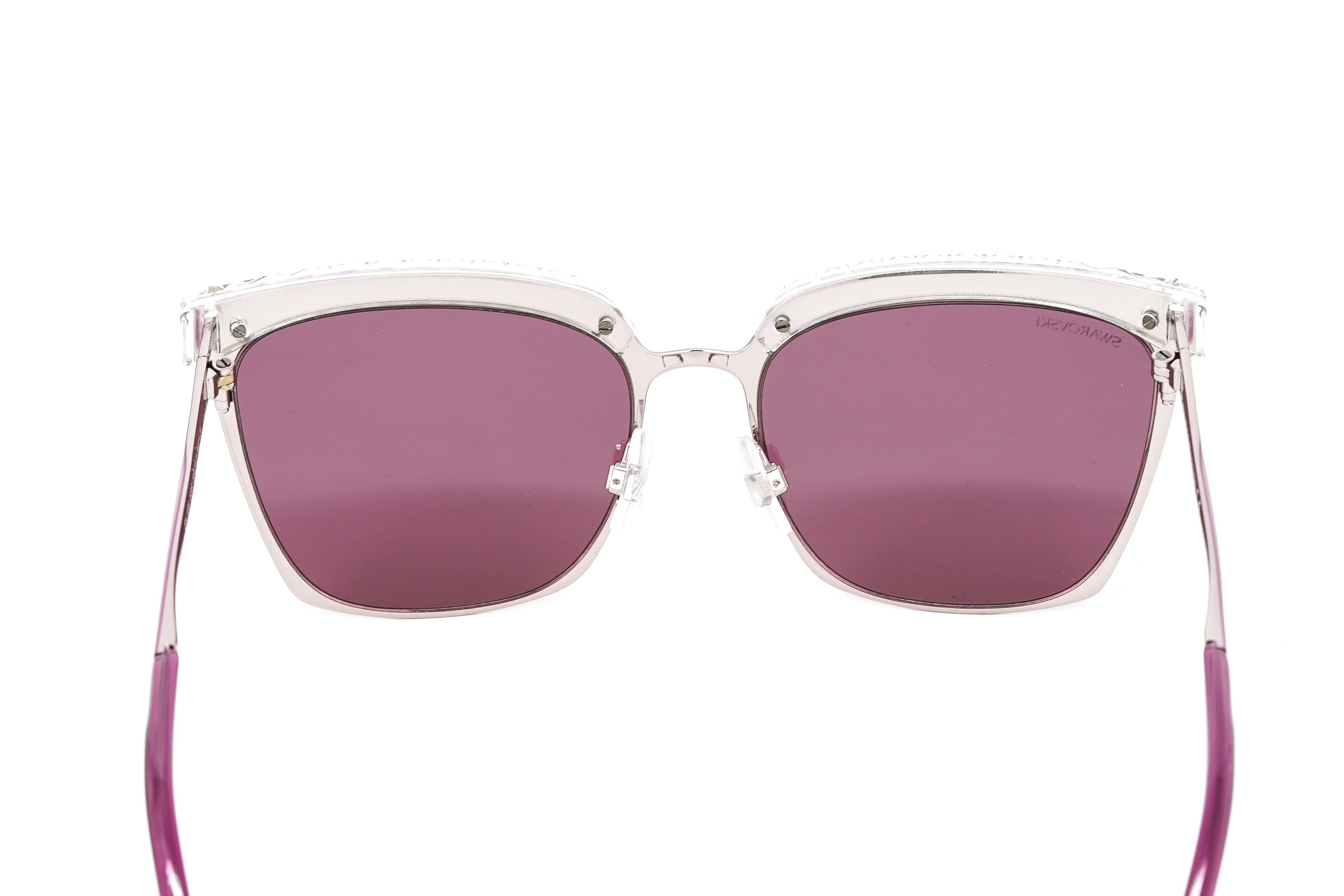 Swarovski Women's Sunglasses Square Browline Pink
