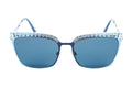 Swarovski Women's Sunglasses Square Browline Blue