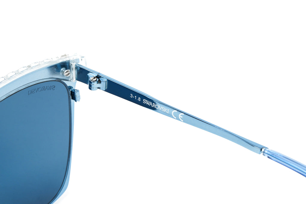 Swarovski Women's Sunglasses Square Browline Blue