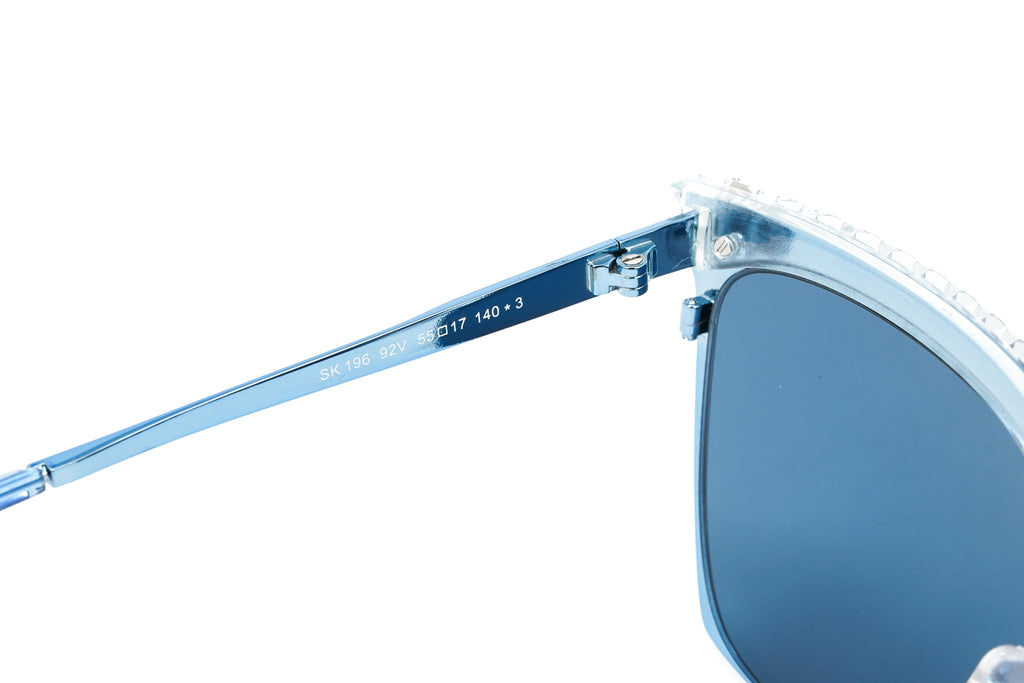 Swarovski Women's Sunglasses Square Browline Blue