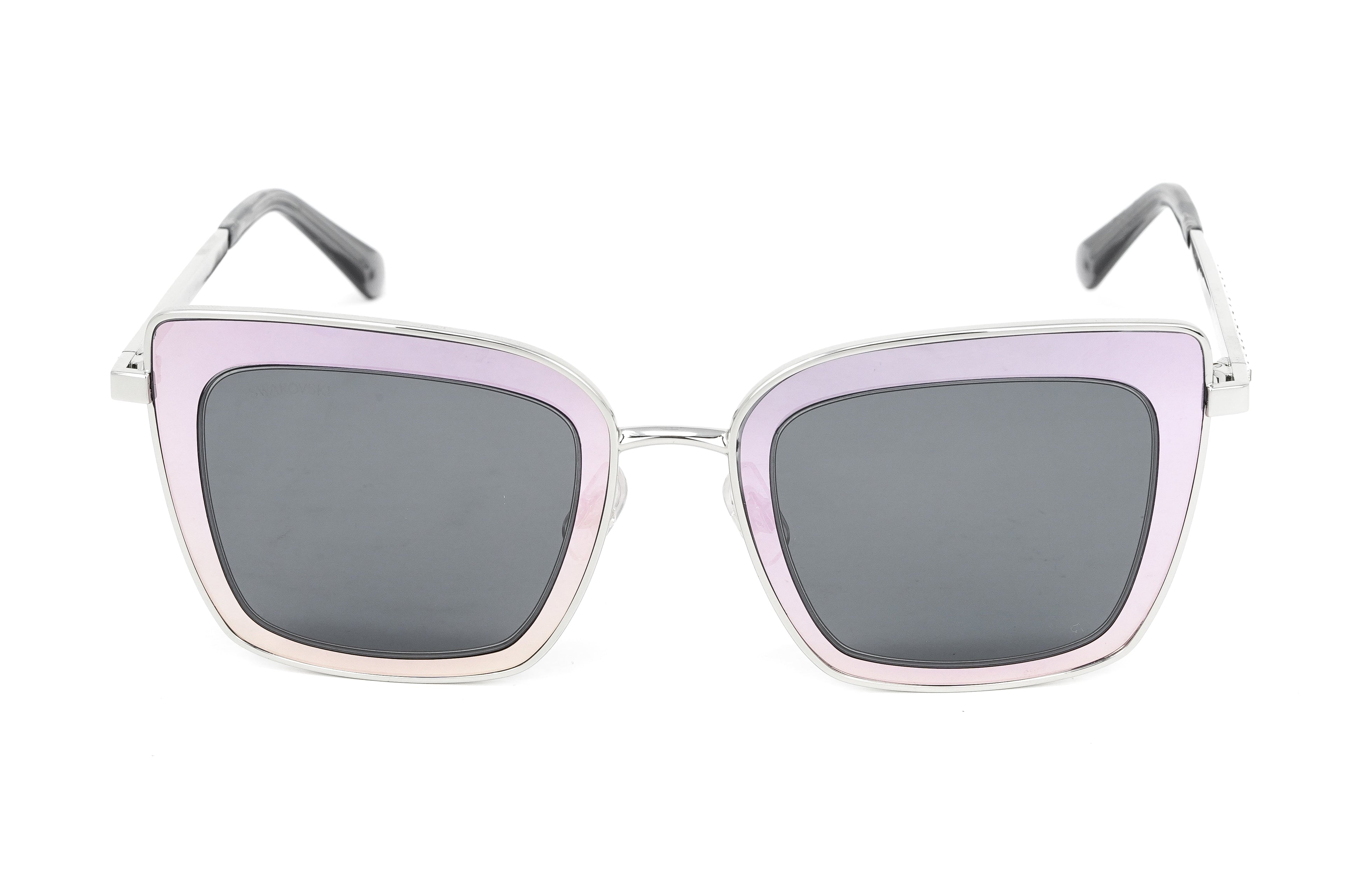 Swarovski Women's Sunglasses Square Cat Eye Mirror Pink