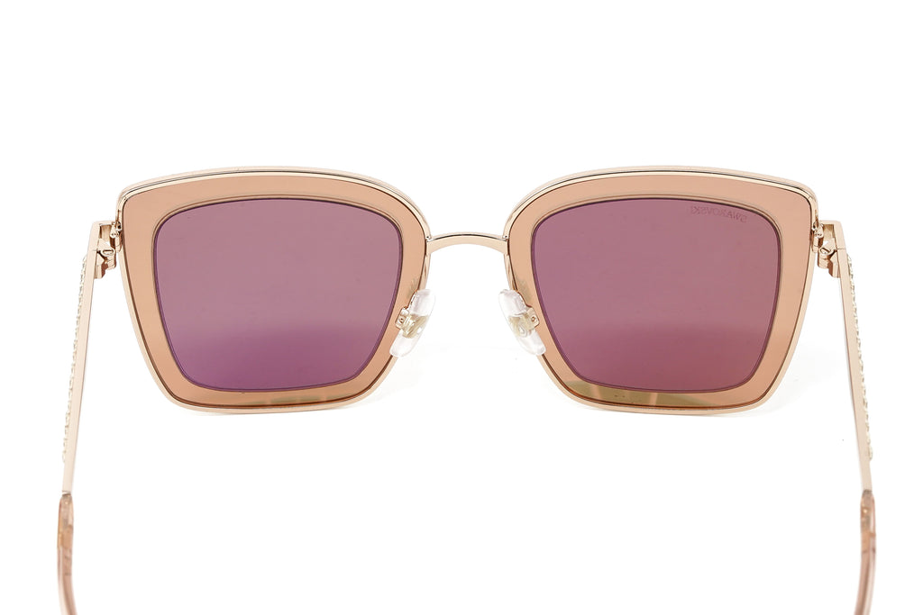 Swarovski Women's Sunglasses Square Cat Eye Gold Pink