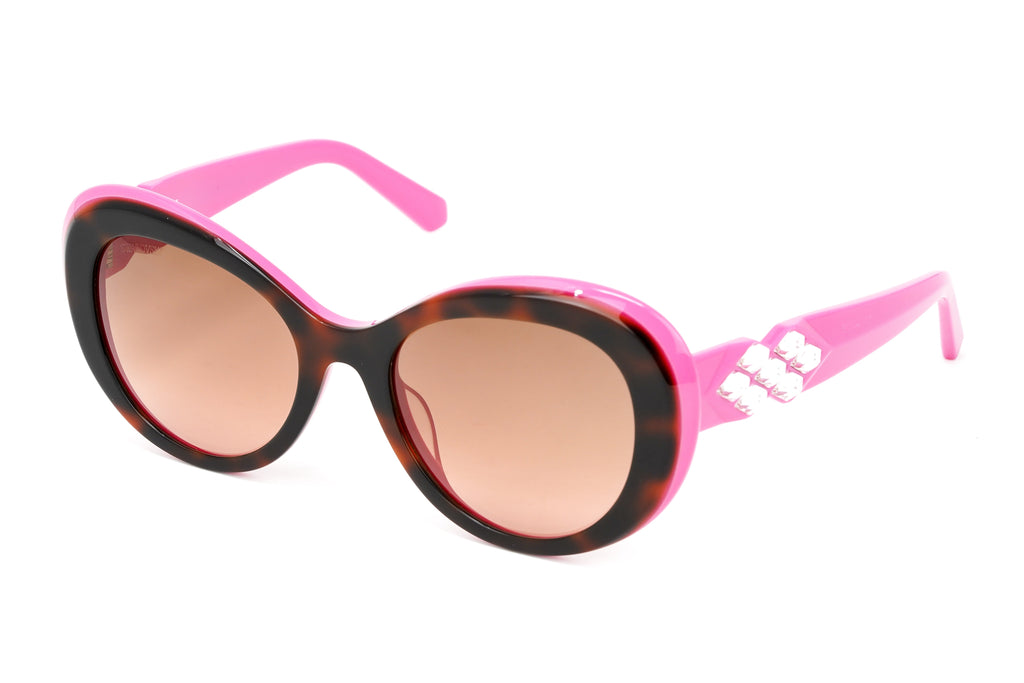 Swarovski Women's Sunglasses Oval Cat Eye Tortoise Pink