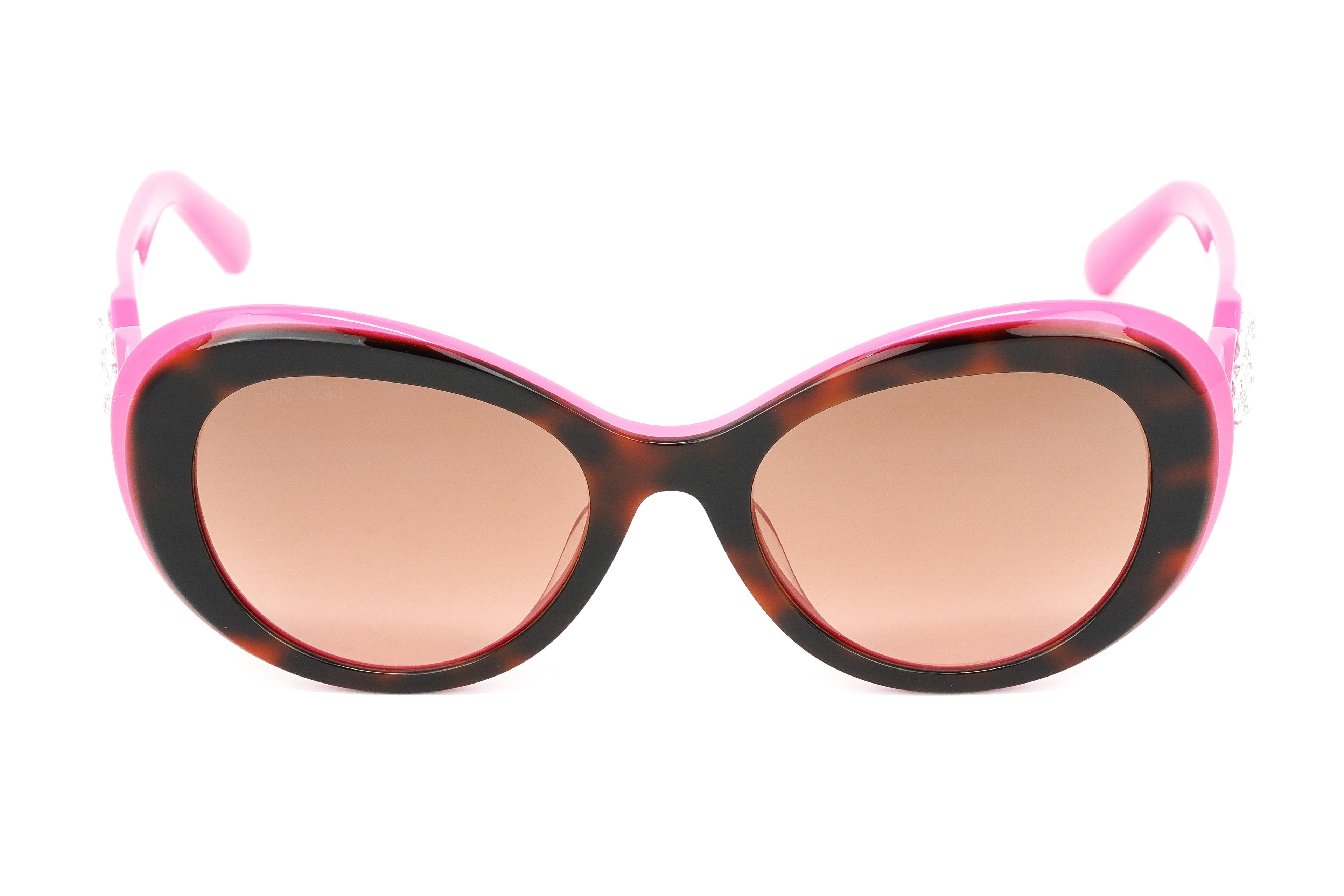 Swarovski Women's Sunglasses Oval Cat Eye Tortoise Pink