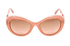 Swarovski Women's Sunglasses Oval Cat Eye Translucent Rosewood