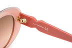 Swarovski Women's Sunglasses Oval Cat Eye Translucent Rosewood