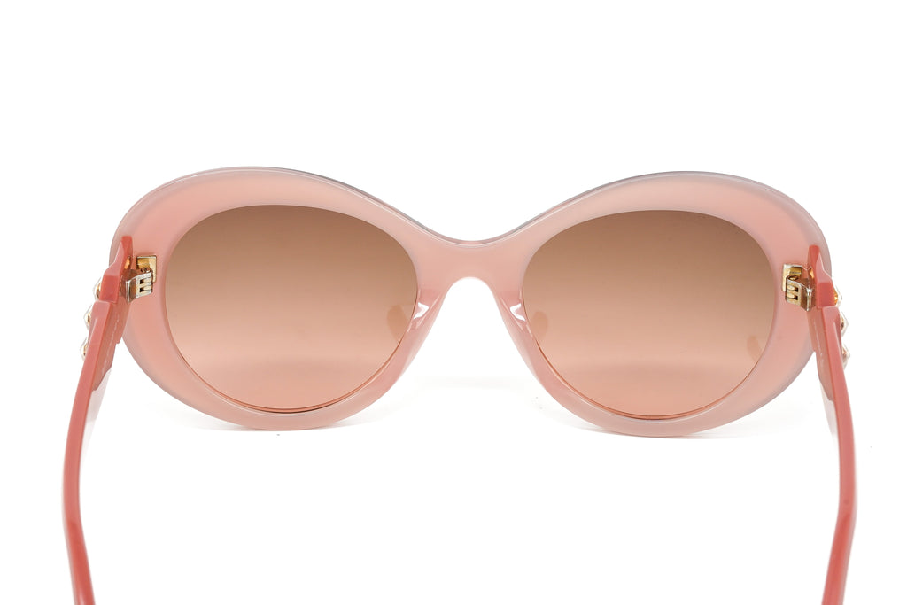 Swarovski Women's Sunglasses Oval Cat Eye Translucent Rosewood