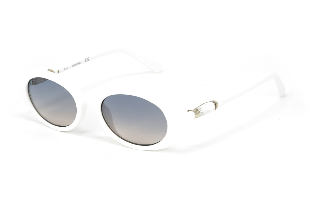 Swarovski Women's Sunglasses Oval Slim White