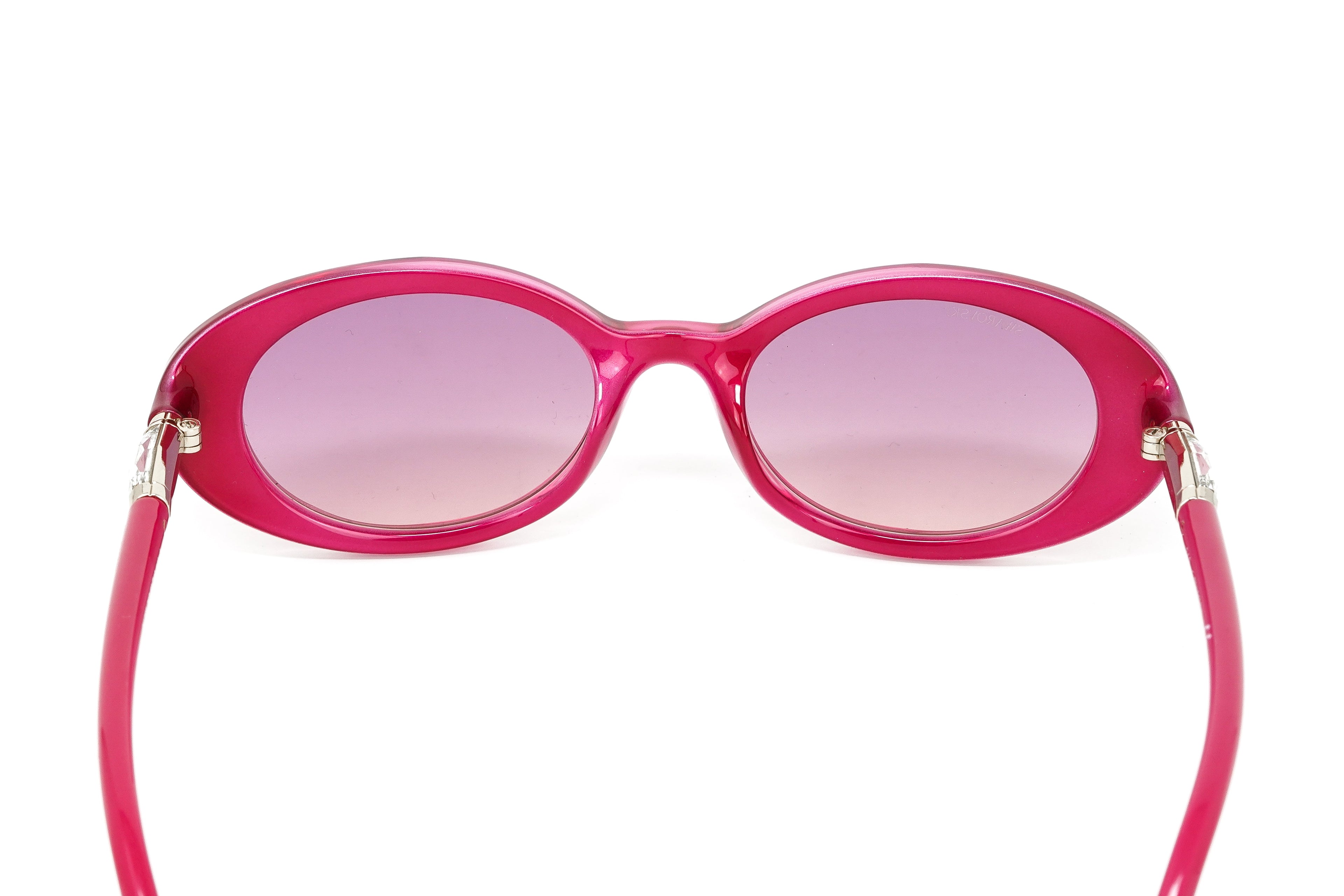 Swarovski Women's Sunglasses Oval Translucent Fuchsia Pink