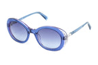 Swarovski Women's Sunglasses Oval Translucent Blue
