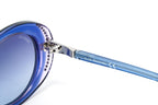 Swarovski Women's Sunglasses Oval Translucent Blue