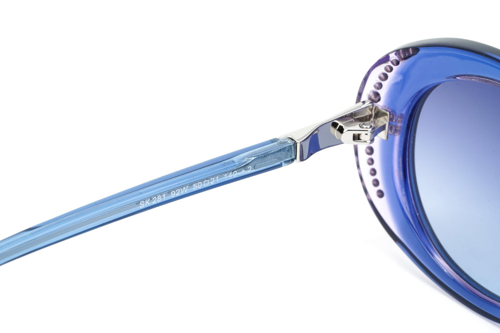 Swarovski Women's Sunglasses Oval Translucent Blue
