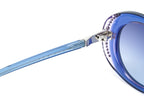 Swarovski Women's Sunglasses Oval Translucent Blue