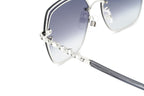 Swarovski Women's Sunglasses Hexagon Pilot Gradient Grey