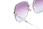 Swarovski Women's Sunglasses Square Gradient Purple