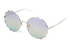 Swarovski Women's Sunglasses Round Gradient Light Purple/Aqua Mirror