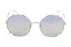 Swarovski Women's Sunglasses Round Gradient Light Purple/Aqua Mirror