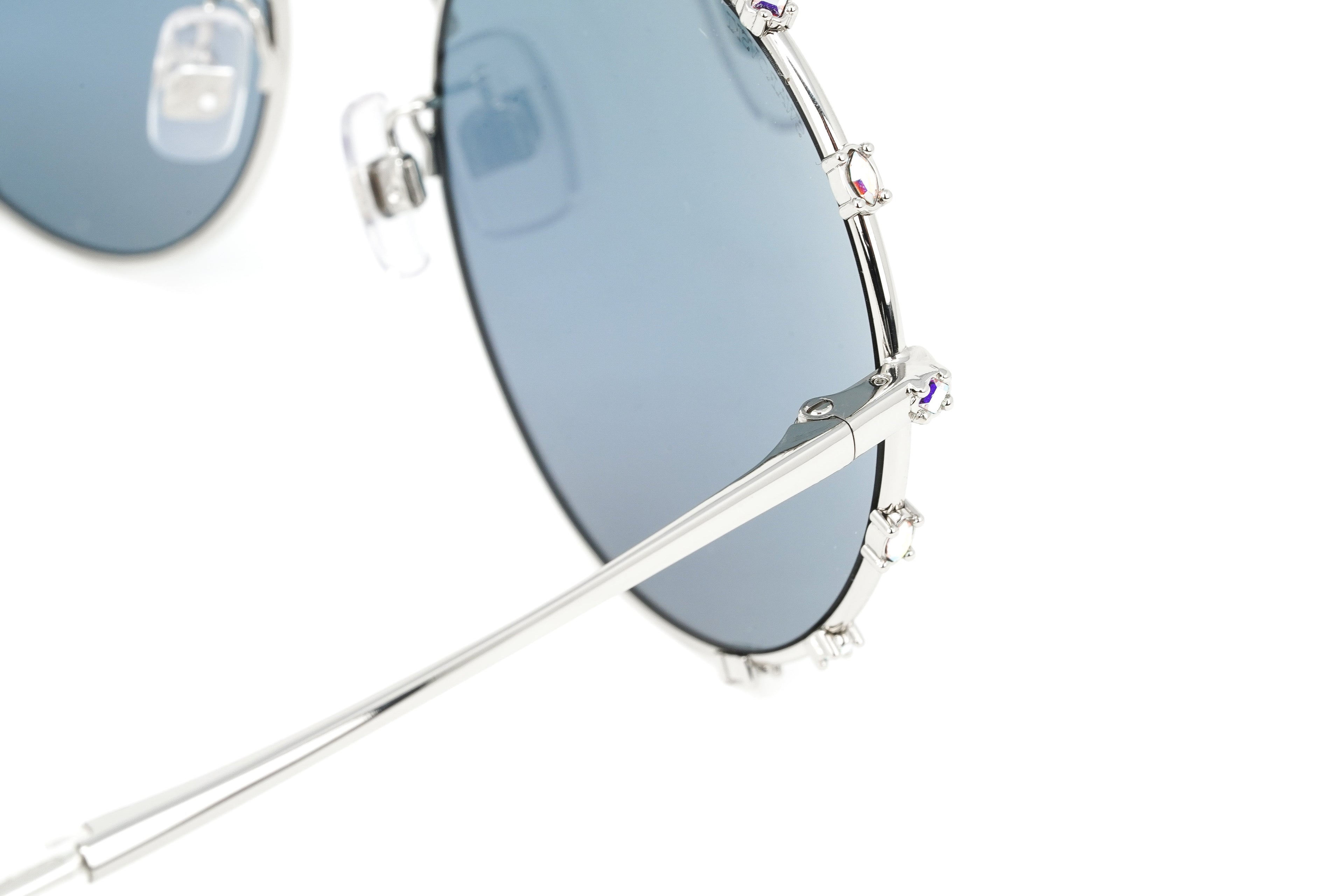 Swarovski Women's Sunglasses Round Gradient Light Purple/Aqua Mirror