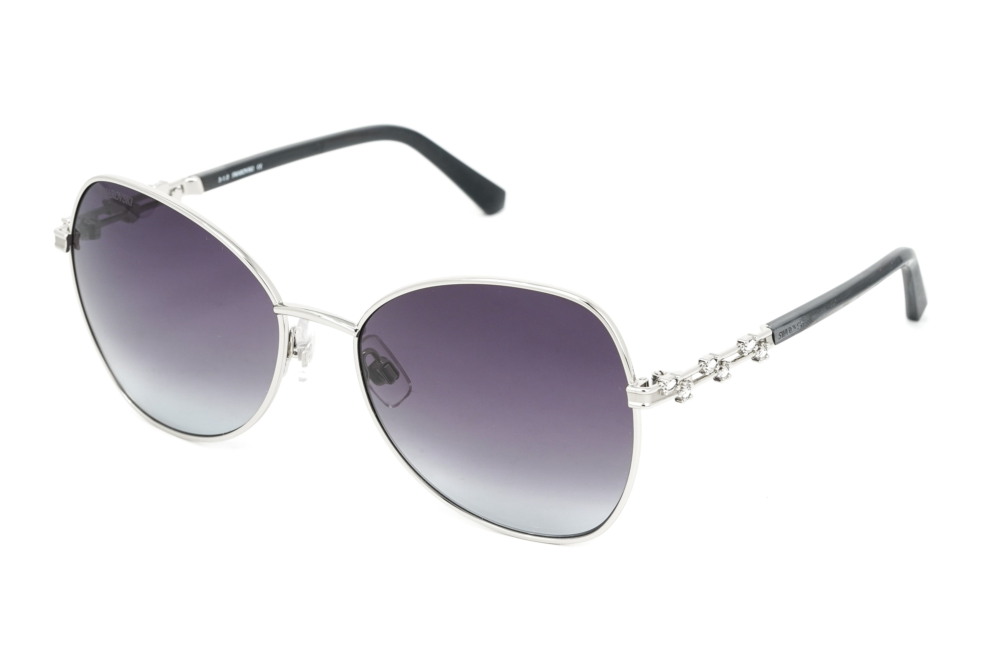 Swarovski Women's Sunglasses Butterfly Pilot Dark Grey