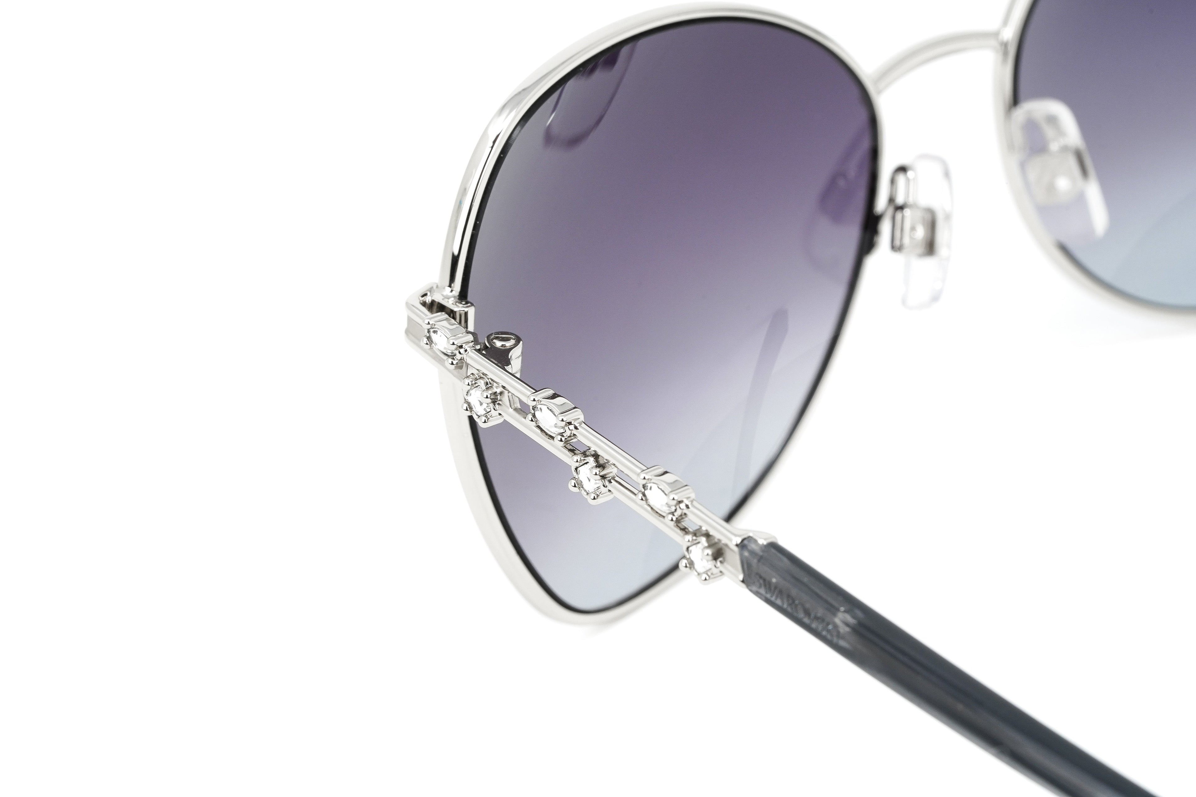 Swarovski Women's Sunglasses Butterfly Pilot Dark Grey