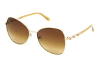 Swarovski Women's Sunglasses Butterfly Pilot Gold Brown