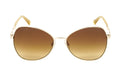 Swarovski Women's Sunglasses Butterfly Pilot Gold Brown
