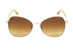 Swarovski Women's Sunglasses Butterfly Pilot Gold Brown