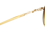 Swarovski Women's Sunglasses Butterfly Pilot Gold Brown