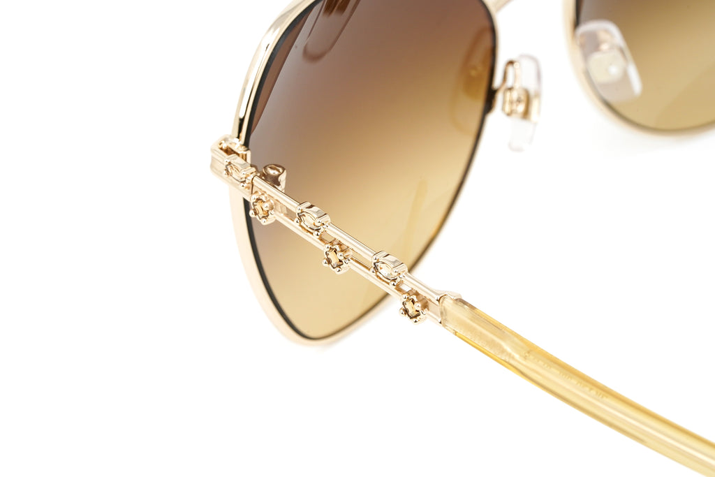 Swarovski Women's Sunglasses Butterfly Pilot Gold Brown