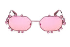Swarovski Women's Sunglasses Irregular Pink Mirrored