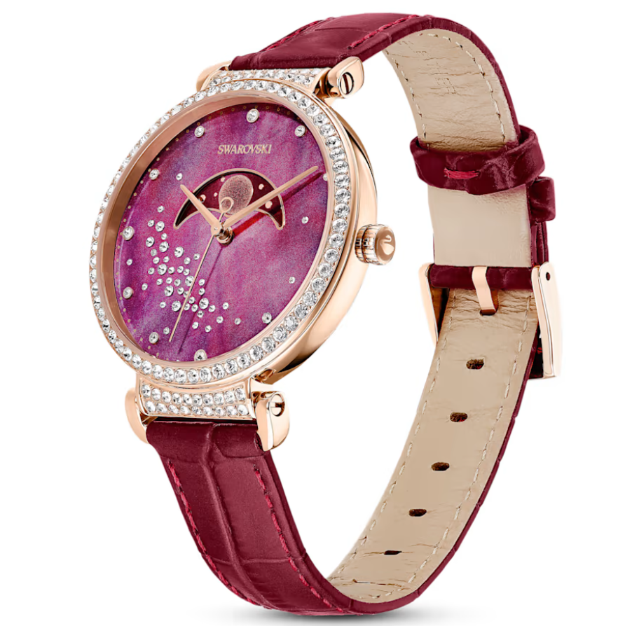 Swarovski Watch Passage Moon Phase Red