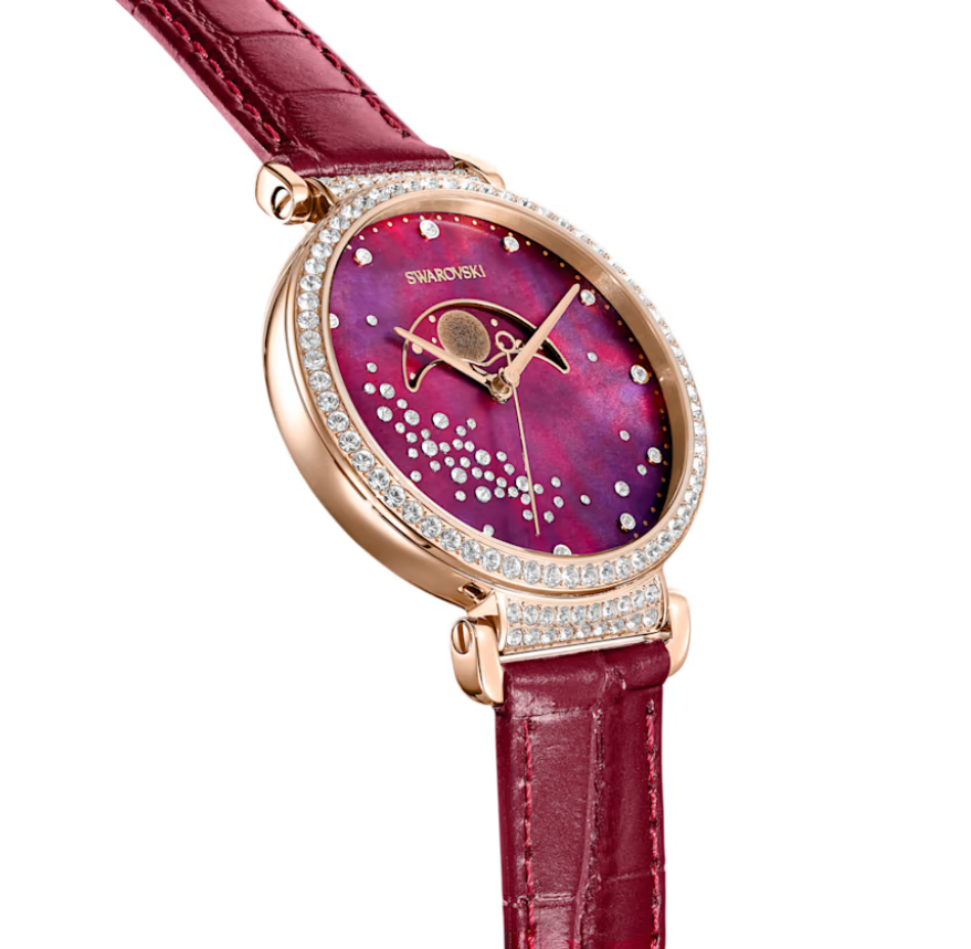 Swarovski Watch Passage Moon Phase Red