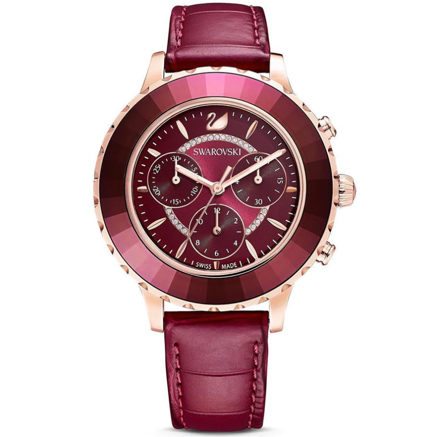 Swarovski Watch Octea Lux Chrono Red Purple