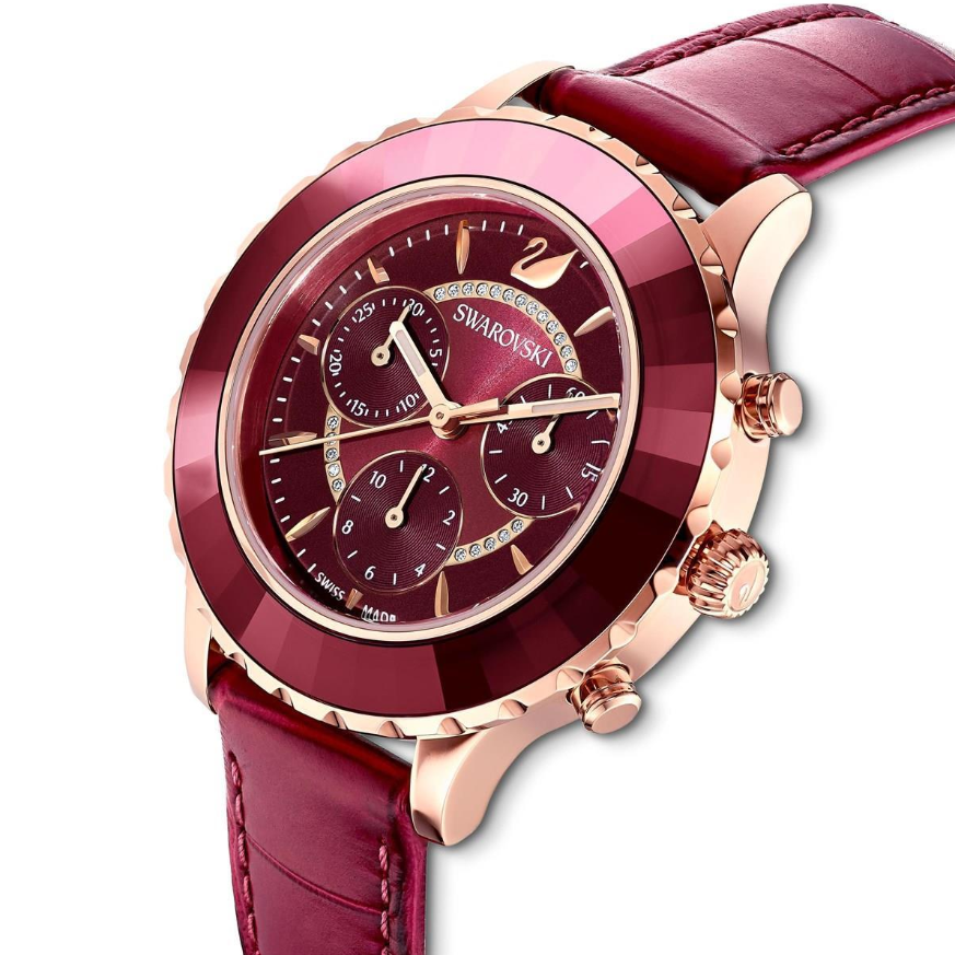 Swarovski Watch Octea Lux Chrono Red Purple