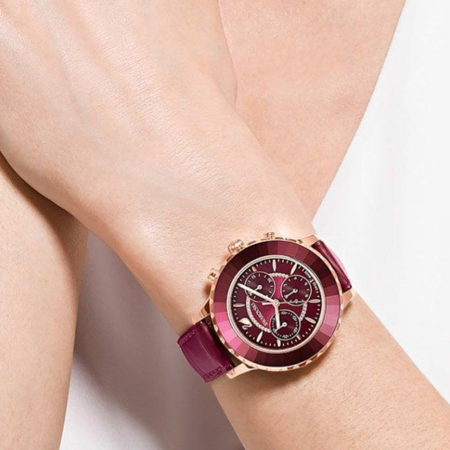 Swarovski Watch Octea Lux Chrono Red Purple