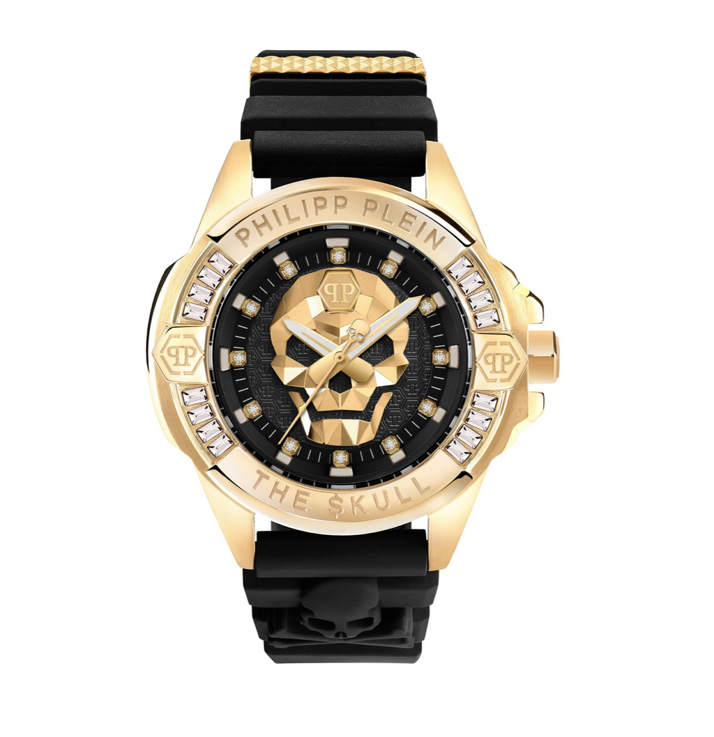 Philipp Plein Mens Watch High-Conic The Skull Gold