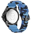 Philipp Plein Mens Watch The Skull Blue Camo