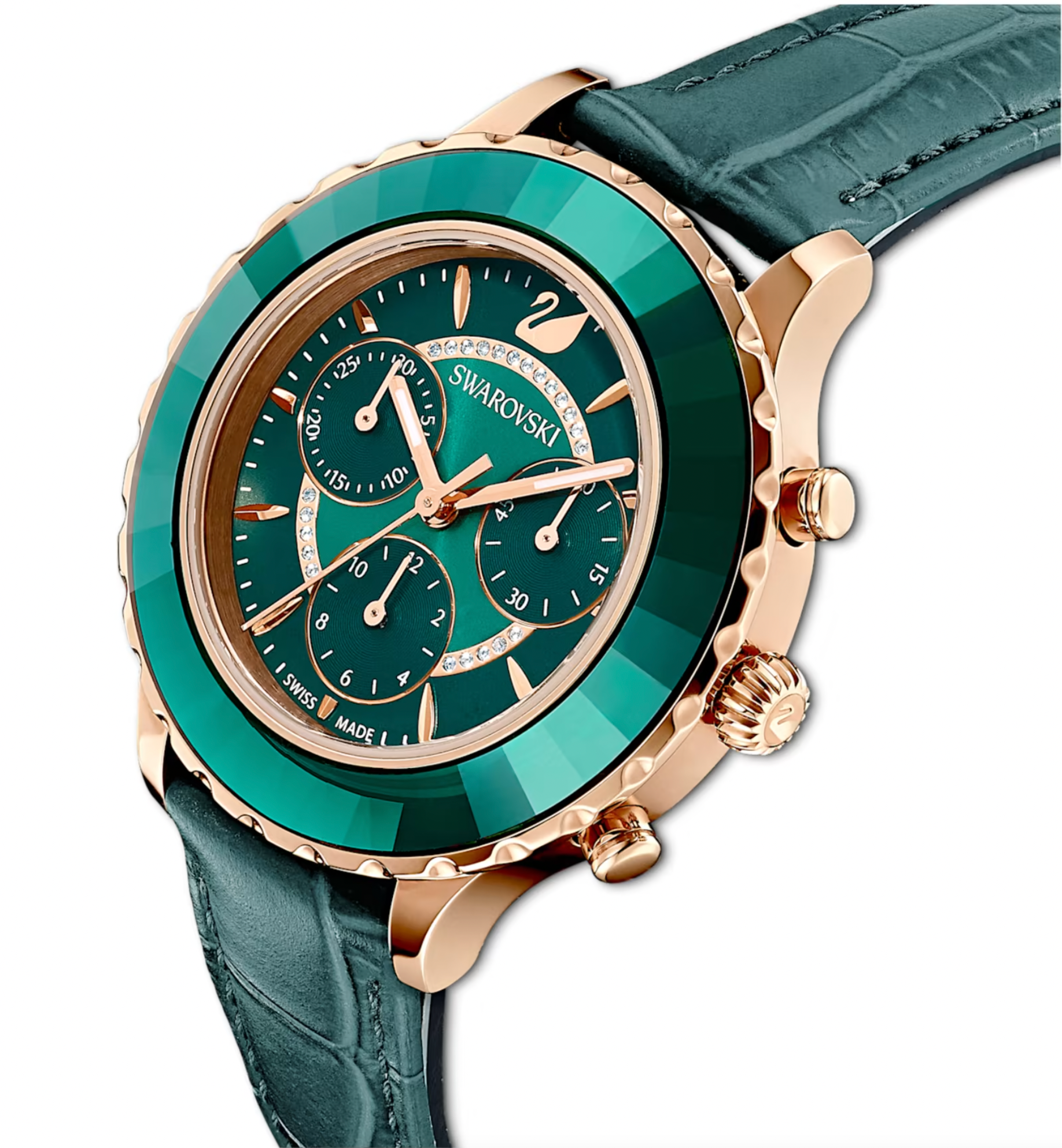 Swarovski Watch Octea Lux Chrono Green