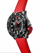 M2Z Men's Diver 200 Red IP Gun Watch