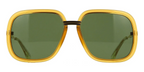 Gucci Unisex Sunglasses Oversized Pilot Gold Brown