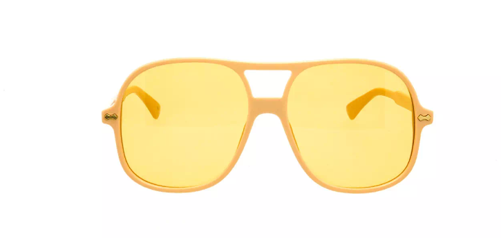 Gucci Unisex Sunglasses Oversized Pilot Pink