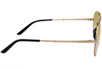 Gucci Unisex Sunglasses Oversized Pilot Yellow Gold