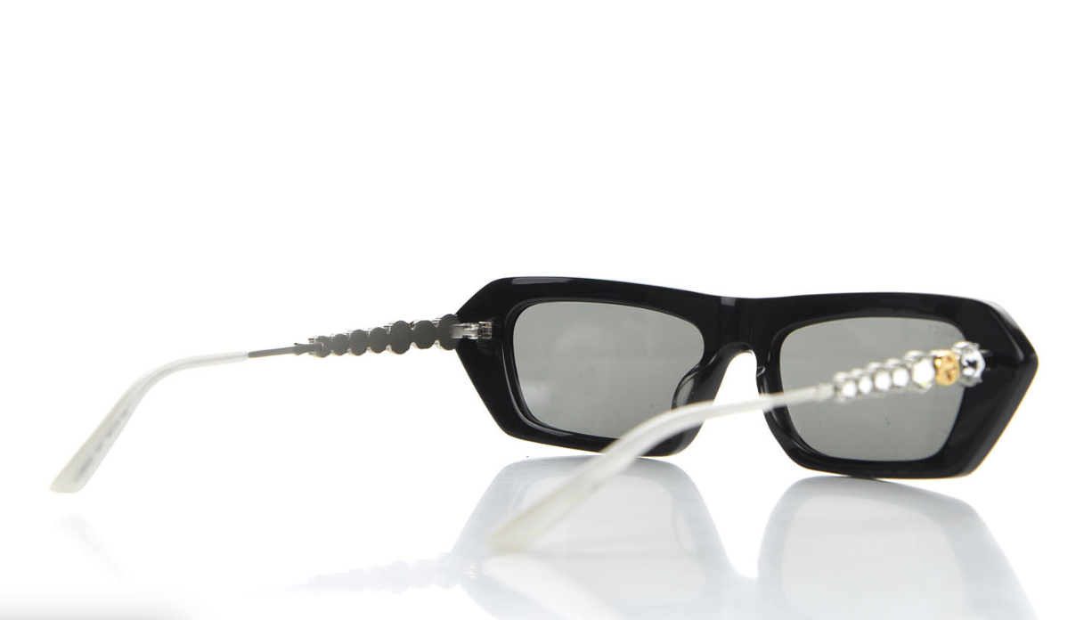 Gucci Women's Sunglasses Cat Eye Rectangle Black