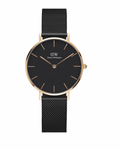 Daniel Wellington Ladies Black Petite Ashfield Watch
