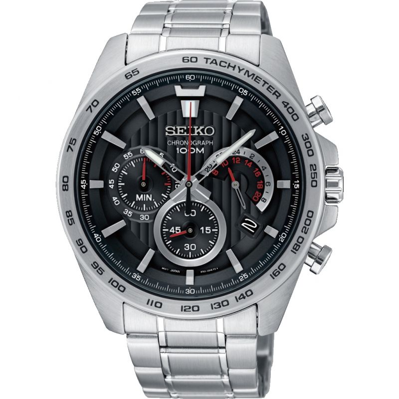 Seiko Chronograph Men's Black Watch