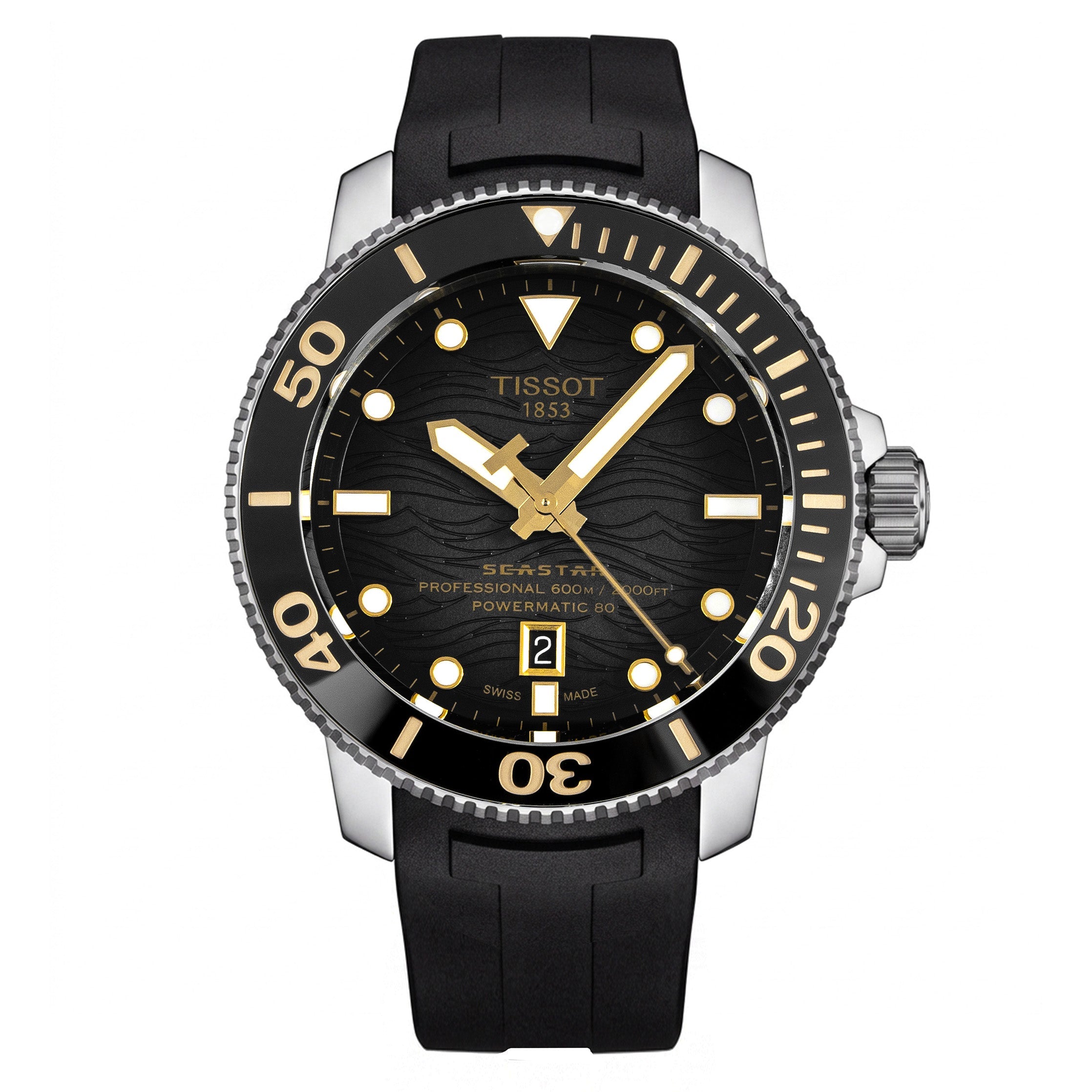 Tissot Seastar 2000 Professional Powermatic 80 Men's Black Watch