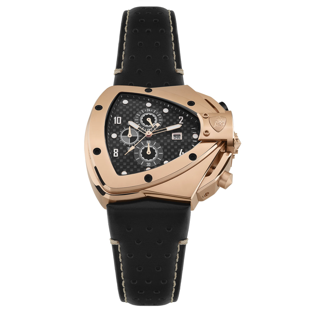 Tonino Lamborghini Spyder Horizontal Men's Rose Gold Chronograph Watch