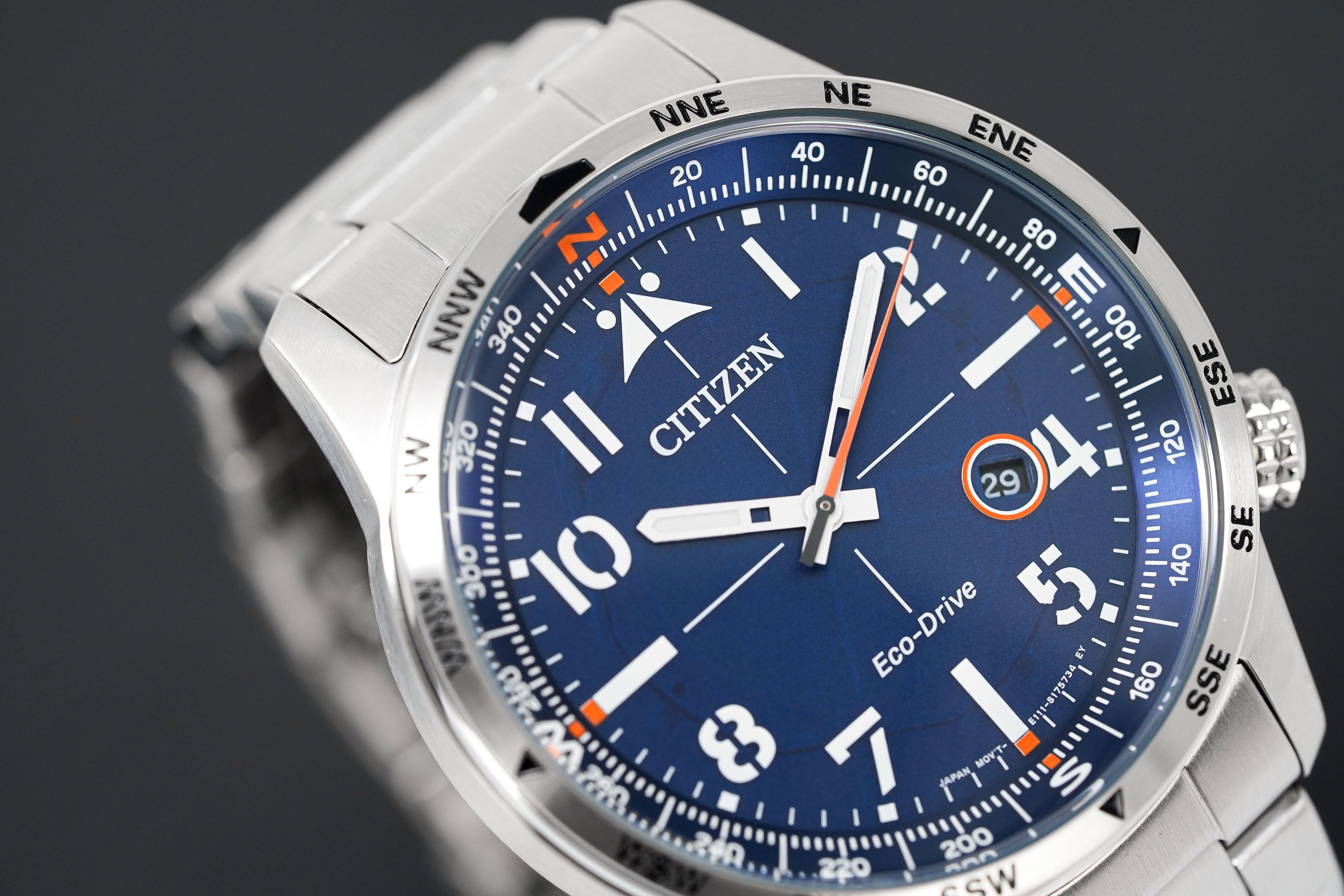Citizen Men's Watch Eco-Drive Aviator Blue